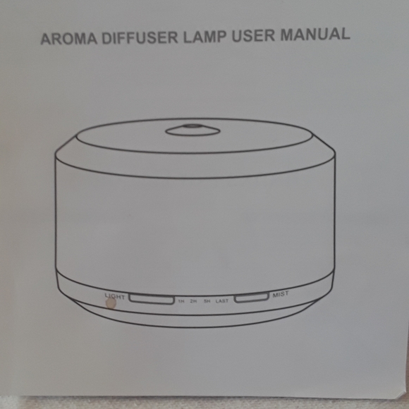 Aroma Diffuser Lamp, wood grain, Lighted, varied colors,adjustable time settings - Picture 8 of 11